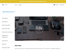 Tablet Screenshot of mankindgifts.com